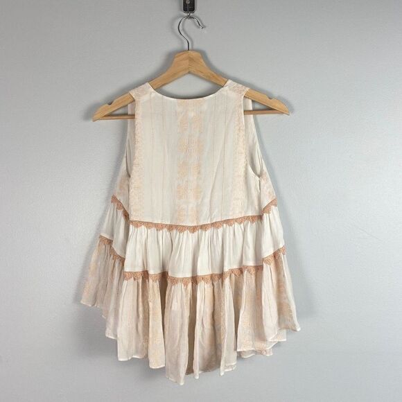 JONATHAN SIMKHAI Embroidered Voile Lightweight Tiered Tank - Picture 7 of 10